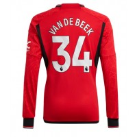 Manchester United Donny van de Beek #34 Heimtrikot 2023-24 Langarm